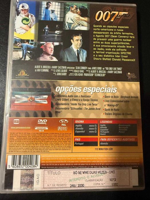 DVD do filme 007 - só se vive duas vezes, edição especial