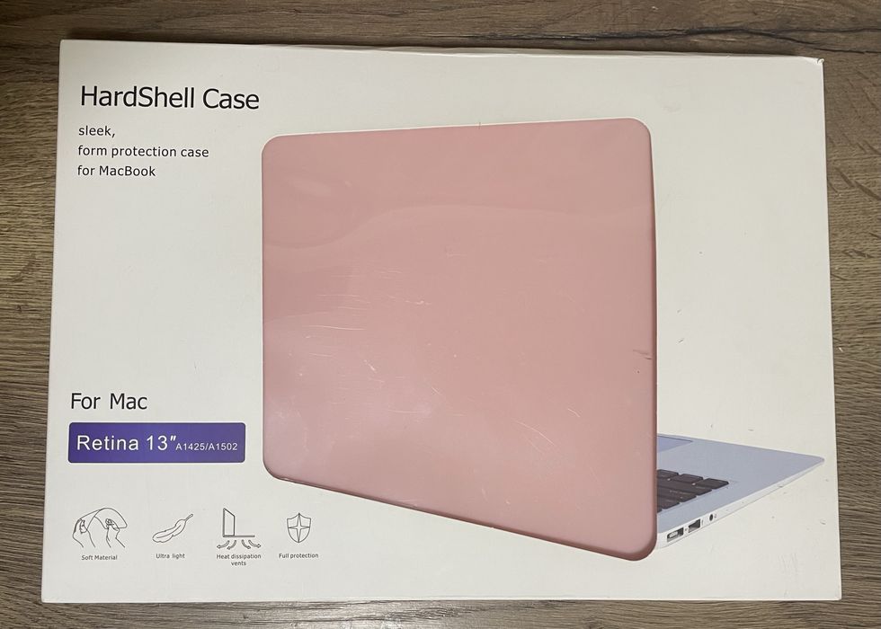 Чохол накладка для Macbook 13 pink hardshell cover