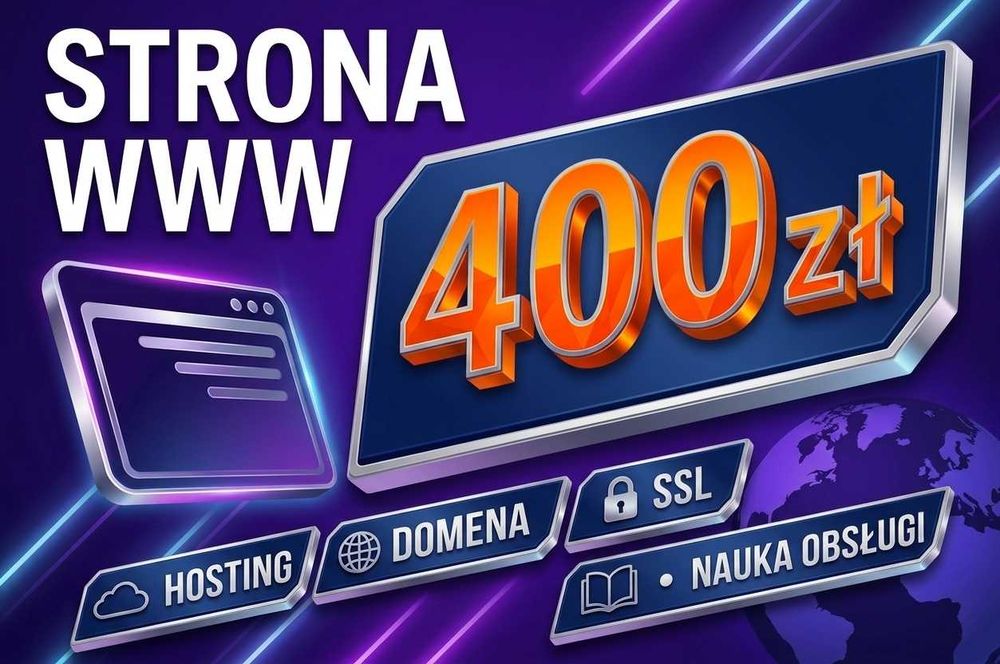 Ekspresowa Strona WWW w 2 dni lub Sklep Internetowy  w 4 dni, Serwer i Domena w cenie