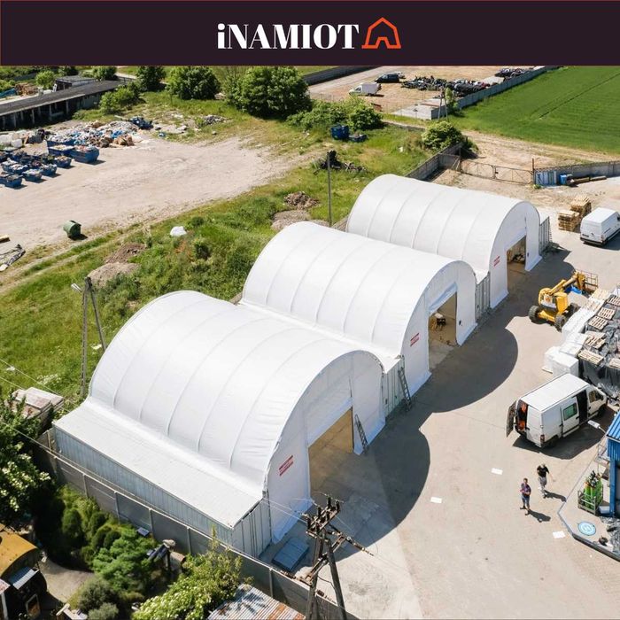 Zadaszenie kontenerowe 10x12 m namiot budowlany kontenery wiata hala