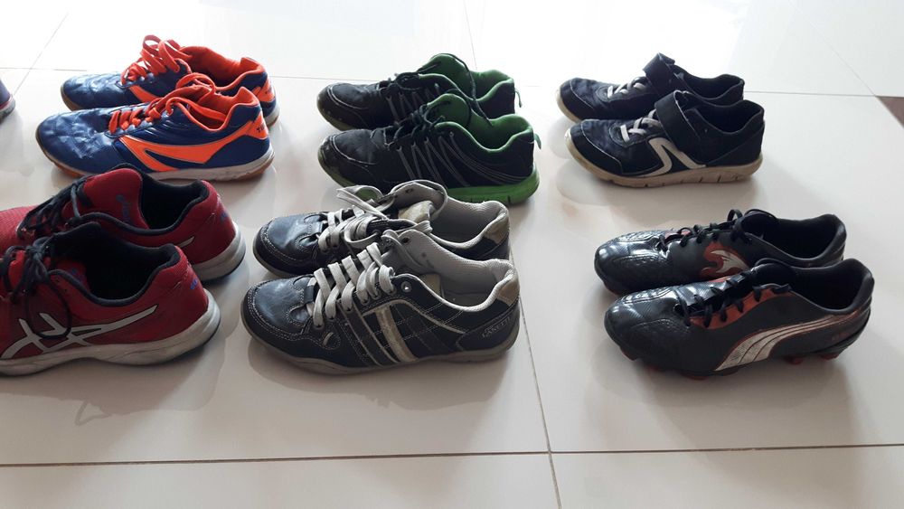 Buty sportowe trzy rodzaje dla chlopca