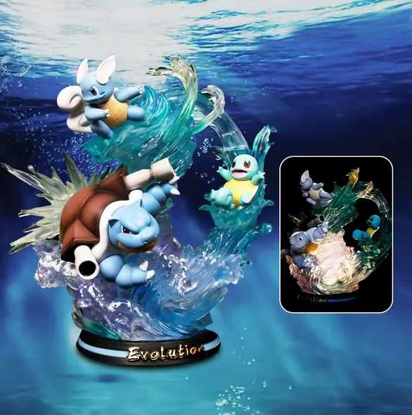 POKÉMON Figura Evolutions Blastoise, Wartortle & Squirtle