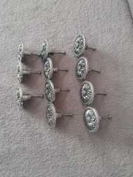 Puxadores antigos de metal para portas e gavetas armários de cozinha