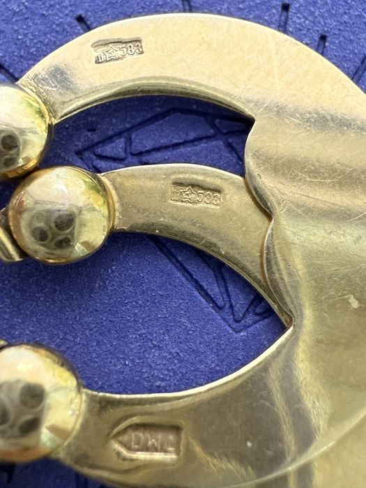 Золотые серьги 583 пробы