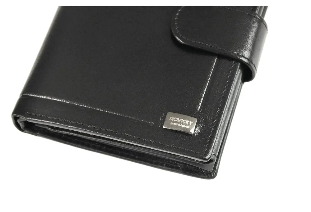 portfel męski rovicky rfid skóra naturalna brązowy