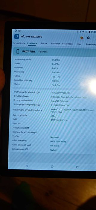 Tablet Pad7 Pro (Android, klawiatura, rysik, akcesoria)