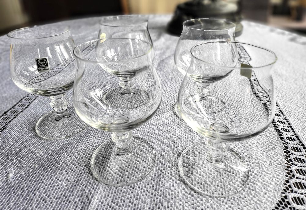 Kieliszki kryształowe do Whisky Brendy  5 szt