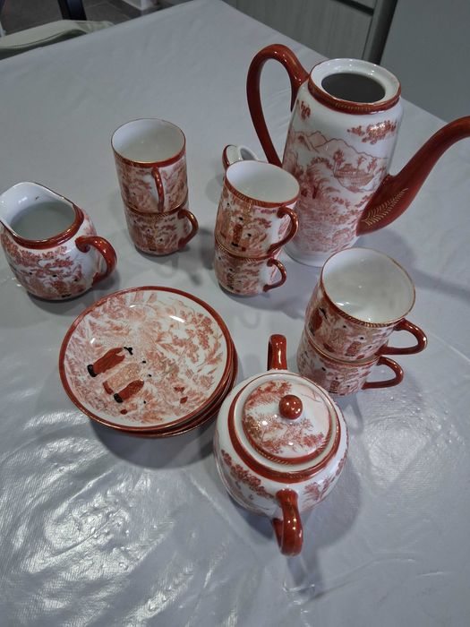 Conjunto de café japonês "Roxy China", anos 1940, 1/2 serviço completo