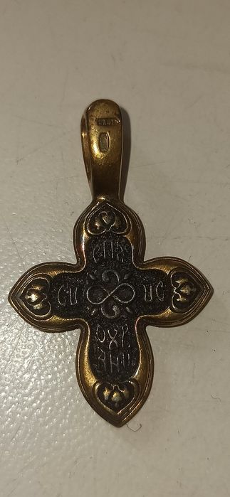 Православный восьмиконечный крест серебро золочение