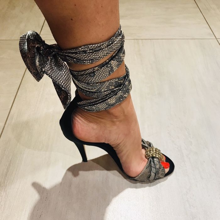 Wiązane sandałki na szpilce, Betty Blue by E. Franchi. Piękne!