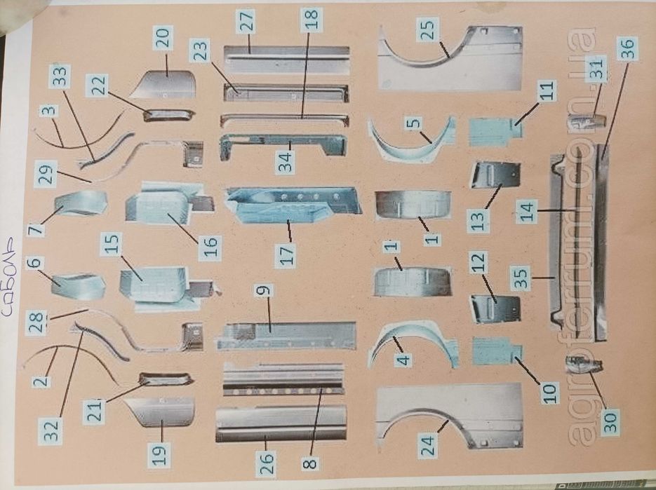 Ремонтные вставки кузова ГАЗЕЛЬ