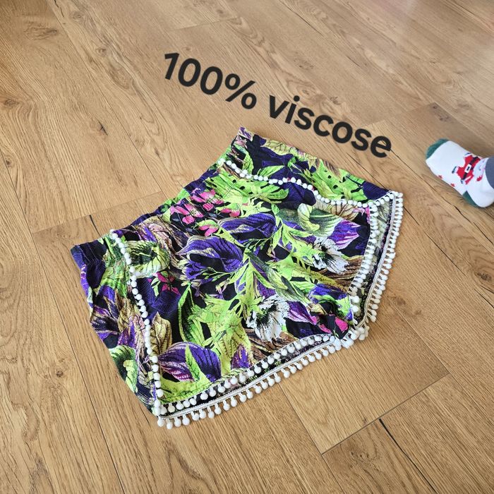 Krótkie spodenki papaya m 38 viscose tropic letnie szorty