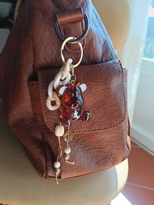 Bag charm artesanal urso