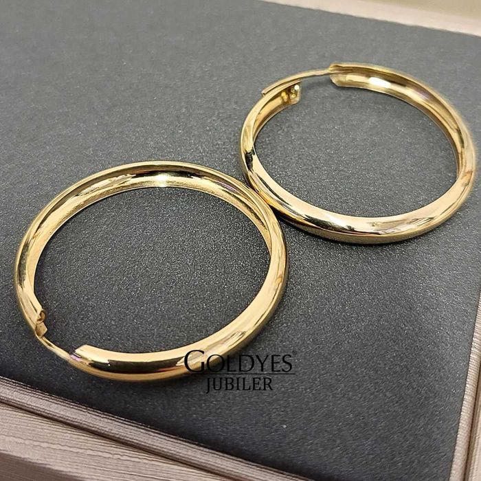 Złote kolczyki KOŁA próby złota 585 14k