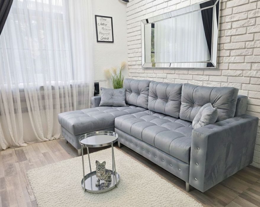 Narożnik Izi Glamour sprężyny welur