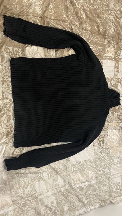 Camisola de Gola Alta Springfield Preta em Algodão - Tamanho XL