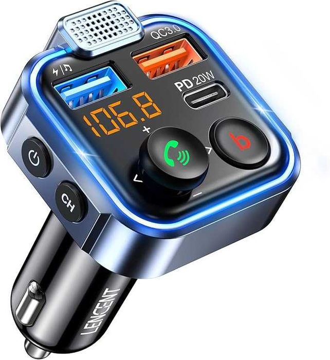 Transmiter FM Bluetooth 5.3 Ładowarka PD QC3.0 Zestaw Głośnomówiący 920