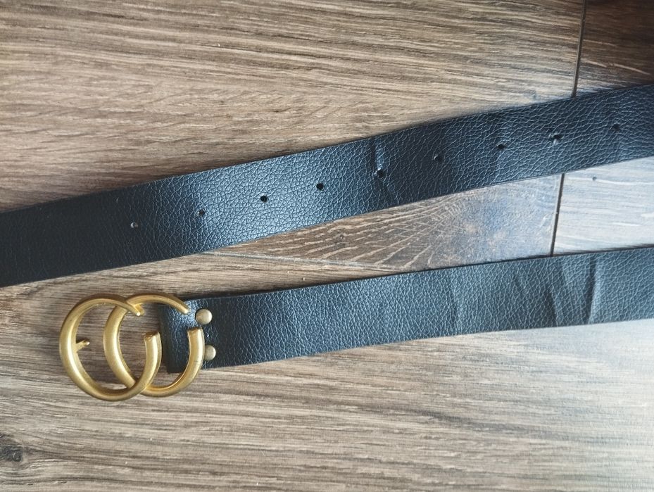 Pasek dl 101 cm za złota sprzączka