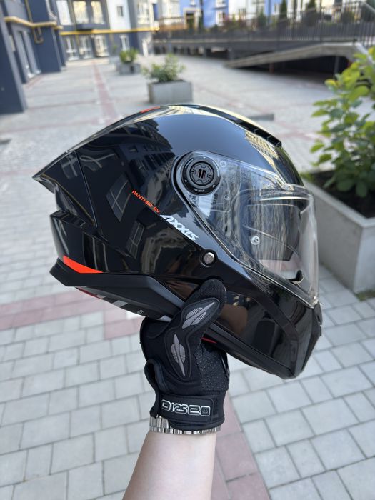Шолом Axxis Panther SV  / шоломи дорожні / інтеграл / axxic / шлем / аххіс / MT  helmet / шолом чорний / шолом сірий / шолом з окулярами / шлем