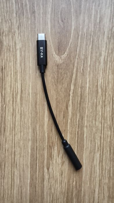 Adapter / Przejściówka BOYA BY-K4 (Mini Jack 3.5mm TRS do USB-C) nowy