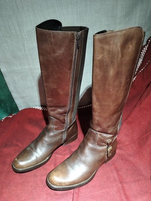 Buty kozaki skórzane włoskie