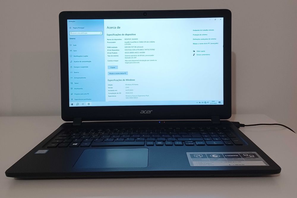 Portátil Acer Aspire ES 15. COM OFERTAS!64586300652674121