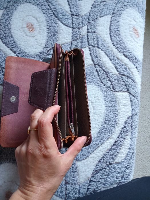 Гаманець шкіра vif 19\10см все ціле бордовий
