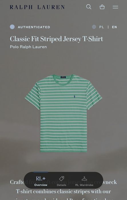 Bluzka Koszulka T shirt Męski Ralph Lauren L
