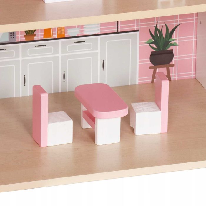 Ляльковий будиночок,кукольный домик, светодиодное освещение + мебель