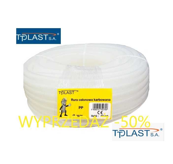 TTPLAST Rura elektroinstalacyjna karbowana PP – RKLF 25/20- 50MB.