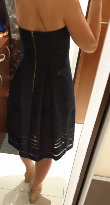 Sukienka H&M r. 40 granatowa, elegancka
