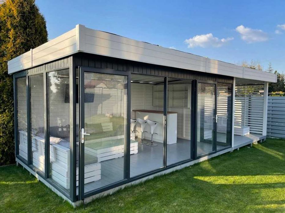 DOMEK 35m2 na ROD domek 4x4 taras 4x4 MDN10A biuro gabinet siłownia