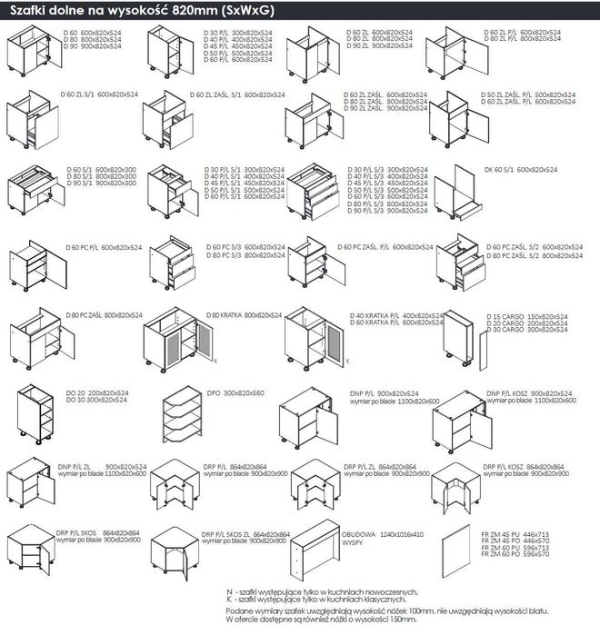 Meble kuchenne ERIS - kuchnie na wymiar - LAKIER