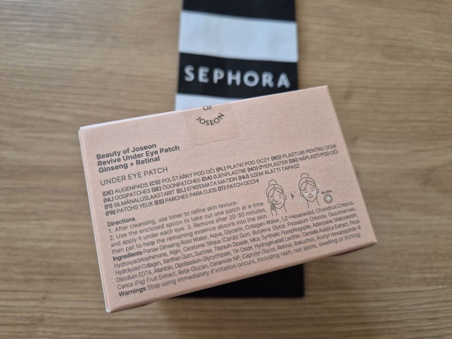 Nowe! BEAUTY OF JOSEON Revive Under Eye Patch płatki pod oczy 60 sztuk