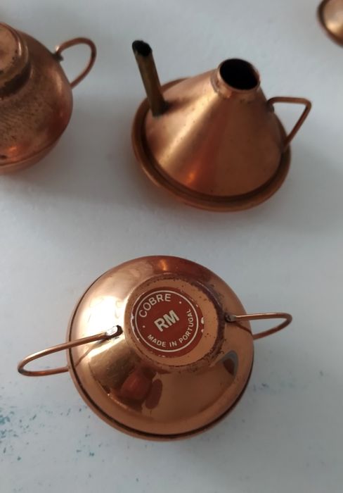 Conjunto miniaturas em cobre