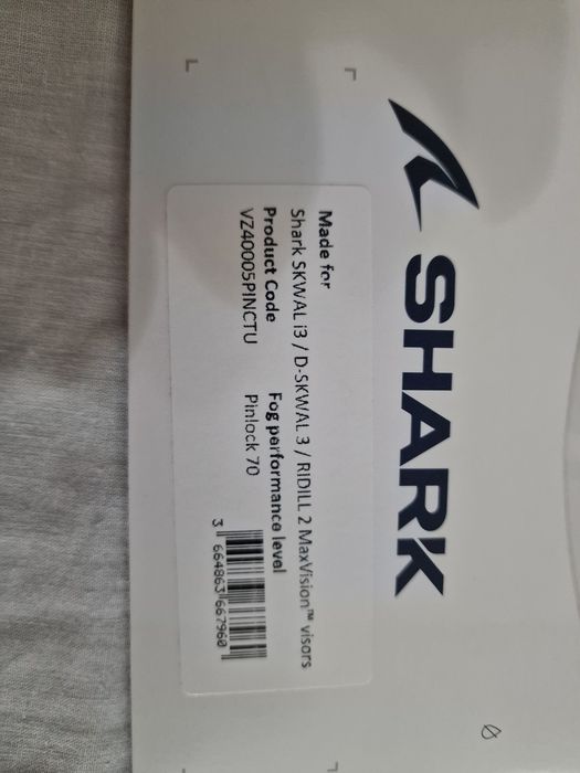 Pinlock 70 SHARK NOVO para aplicar em viseira