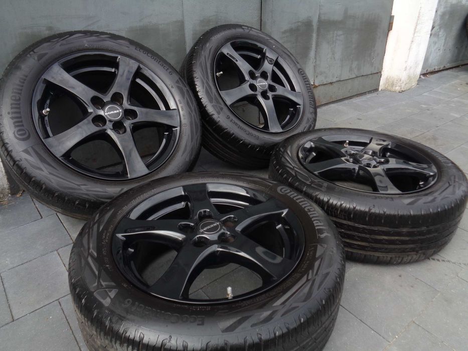 Czarne alufelgi BORBET 16 cali 5x105 Opel Astra J K, Chevrolet + opony
