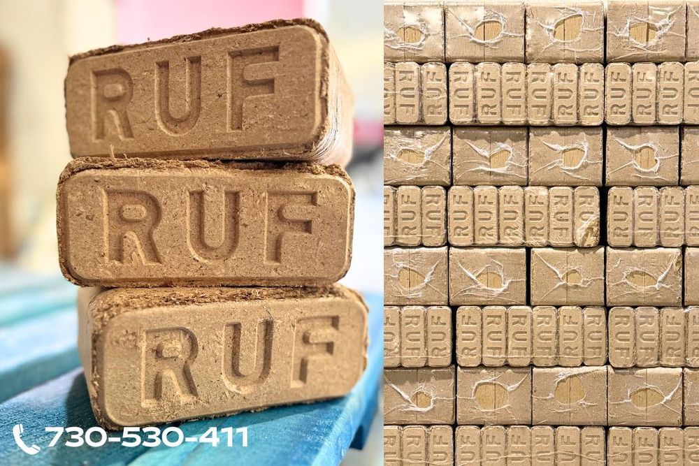 Brykiet drzewny dębowy DREWNOLAND PREMIUM RUF kostka, DOSTAWA GRATIS