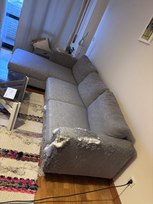 Sofá 3 lugares com chaise longue