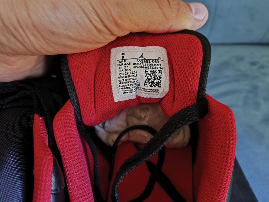 Buty Air Jordan 1 low 'Black Fire Red' rozmiar 42,5