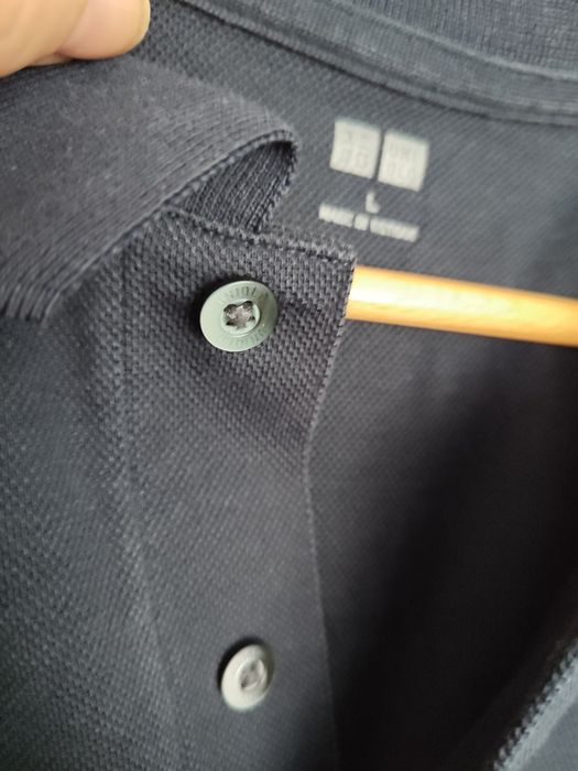 Uniqlo L granatowa koszulka polo