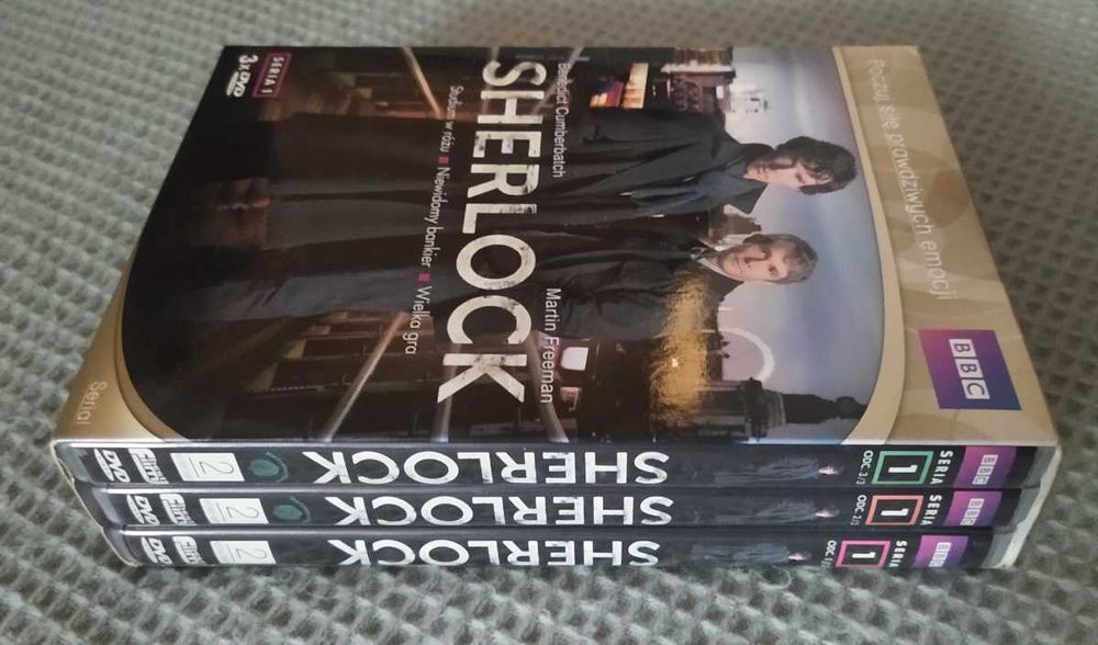 Sherlock serial BBC seria 1 Box 3 x DVD film