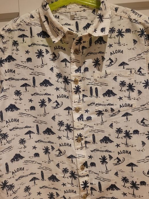 Koszula len bawełna, rozm. 152 (11-12 lat)