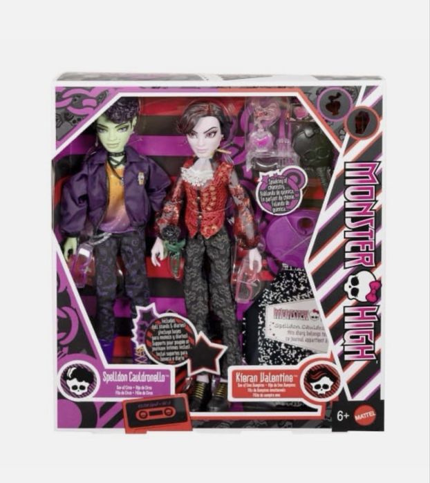 Набір ляльок Монстер Хай Кіран Валентайн та Спеллдон Колдронелло Monster High Kieran Valentine & Spelldon Cauldronello