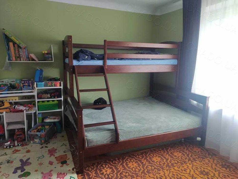 Сімейне дитяче двоповерхове ліжко з люксовими матрацами 140х90х190