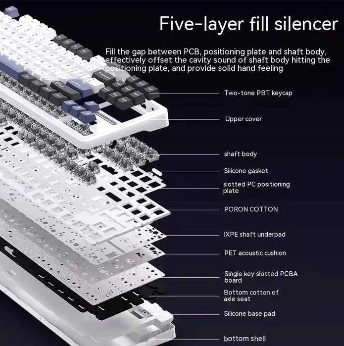 Безпровідна механічна клавіатура AULA F87 PRO Star Trek | НОВА