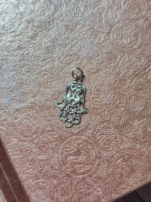 Złota zawieszka,ręka Fatimy,585