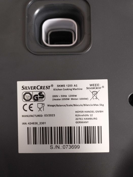 Lidlomix Silvercrest Monsieur Cuisine MC Smart 1200