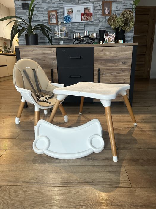 Krzeselko do karmienia stoliczek 2w1 Caretero Tuva beż