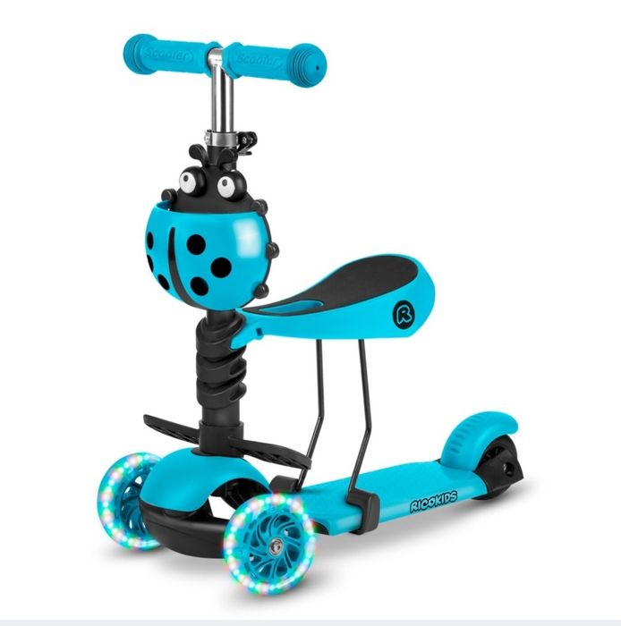 Hulajnoga trójkołowa Ricokids Buggy - turkusowa